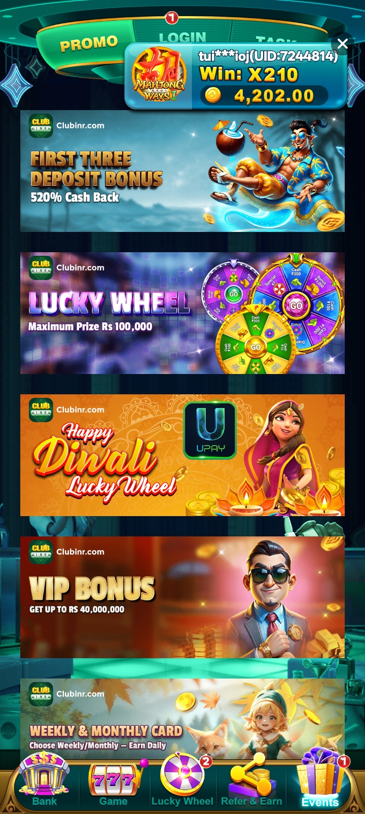 Core Games inside Club Inr